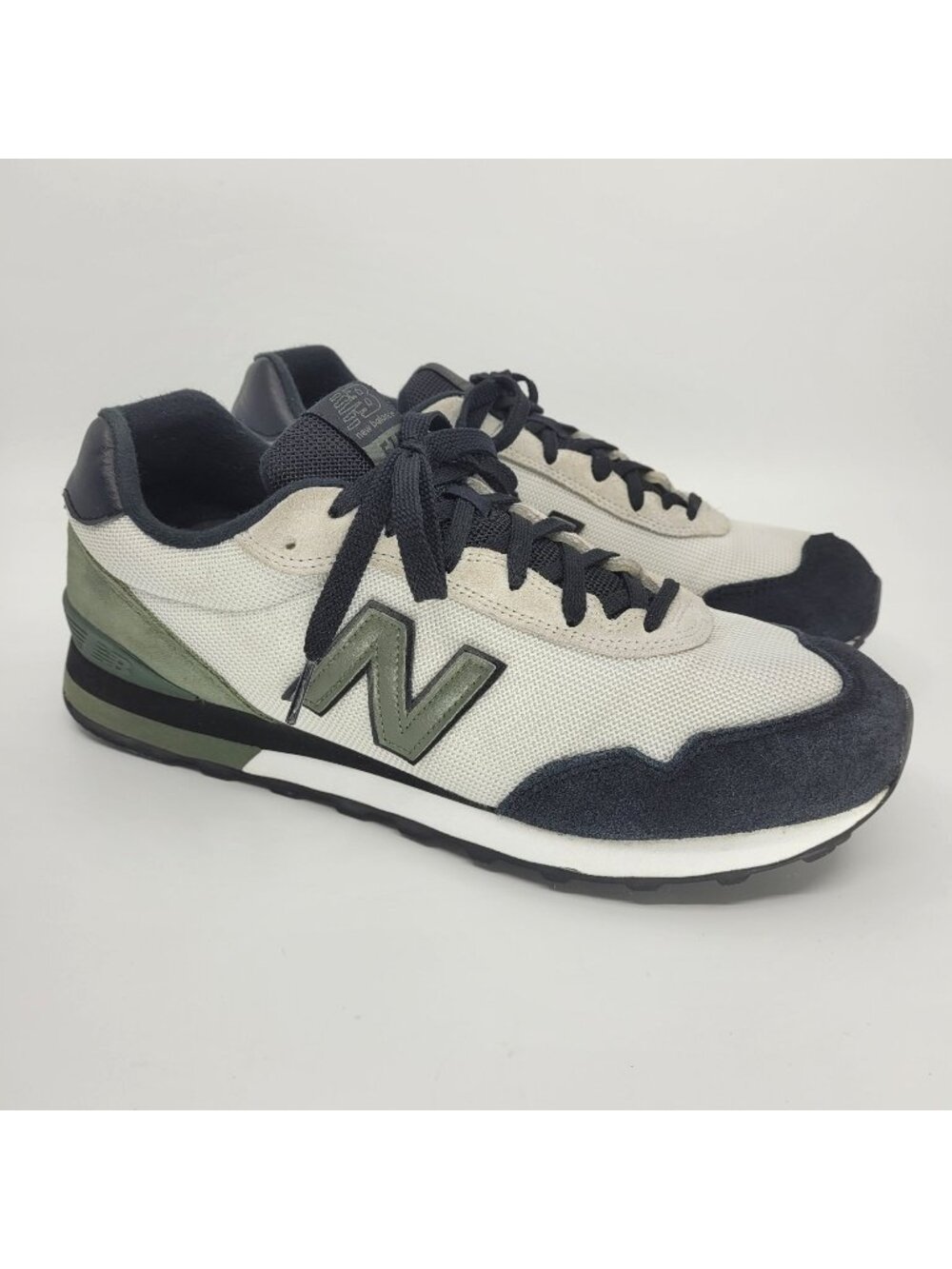 New Balance 515 V3 Sneakers Men's Size 11 Suede Mesh Shoes White Olive Blk